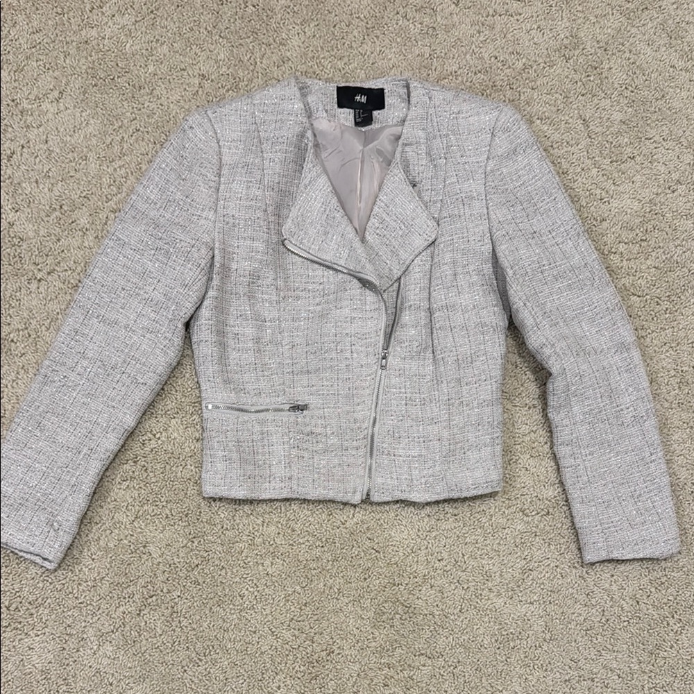 Women's Gray Blazer Jacket Size 4